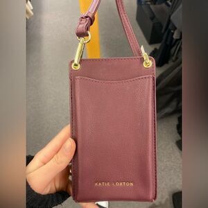Katie Lexton Maroon Cross Body Card Holder